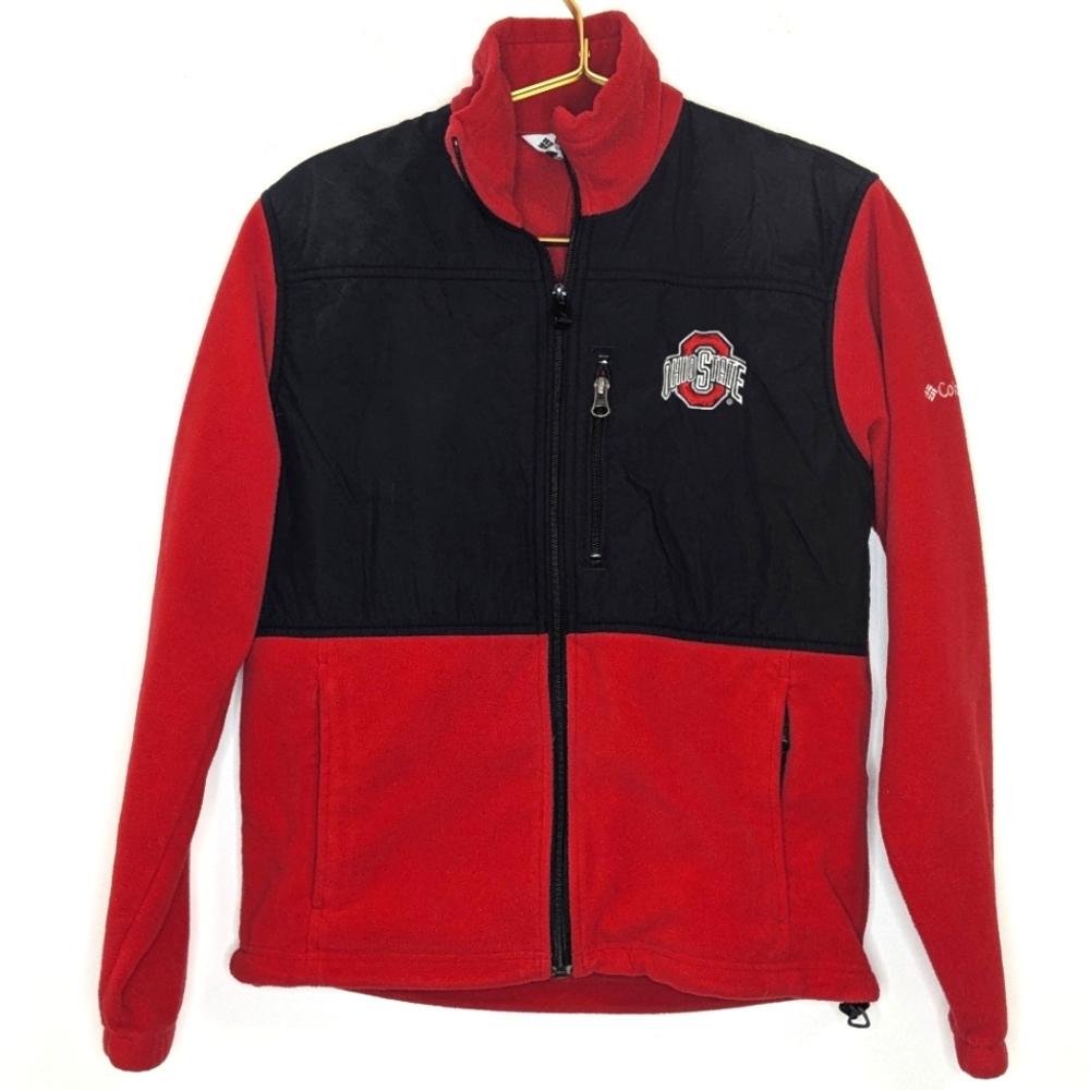 Columbia Small Red & Black The Ohio State University Buckeye Fleece Jacket